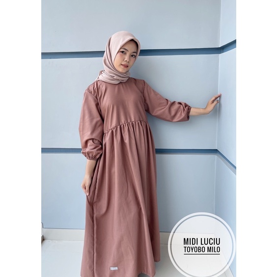 HARGA AMBYAR MIDI DRESS LUCIU JUMBO