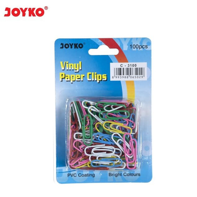 

Klip Kertas Warna Warni JOYKO/Clip Kertas/Vinyl Paper Clips