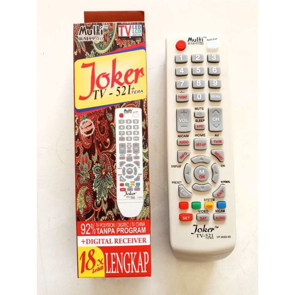 Remote TV LCD LG LED Tabung Universal Joker TERA 18X