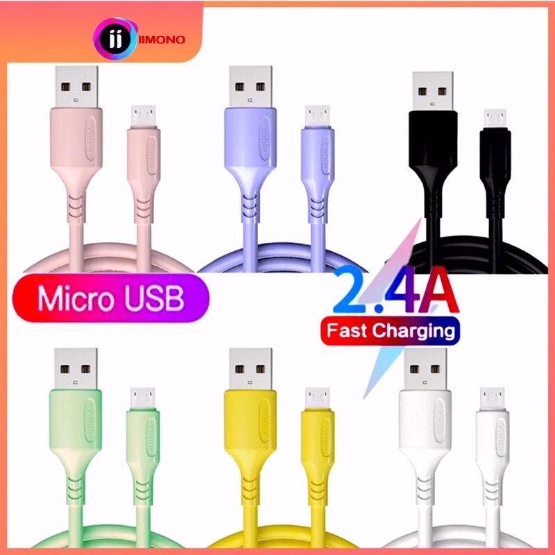 Kabel  Macaron —Micro USB V8 Fast Charging 2.4A Metalic Finishing 1 Meter Data Fast Charging/KABEL  MACARON 2A FAST CHARGING USB V8/MICRO / TYPE C /