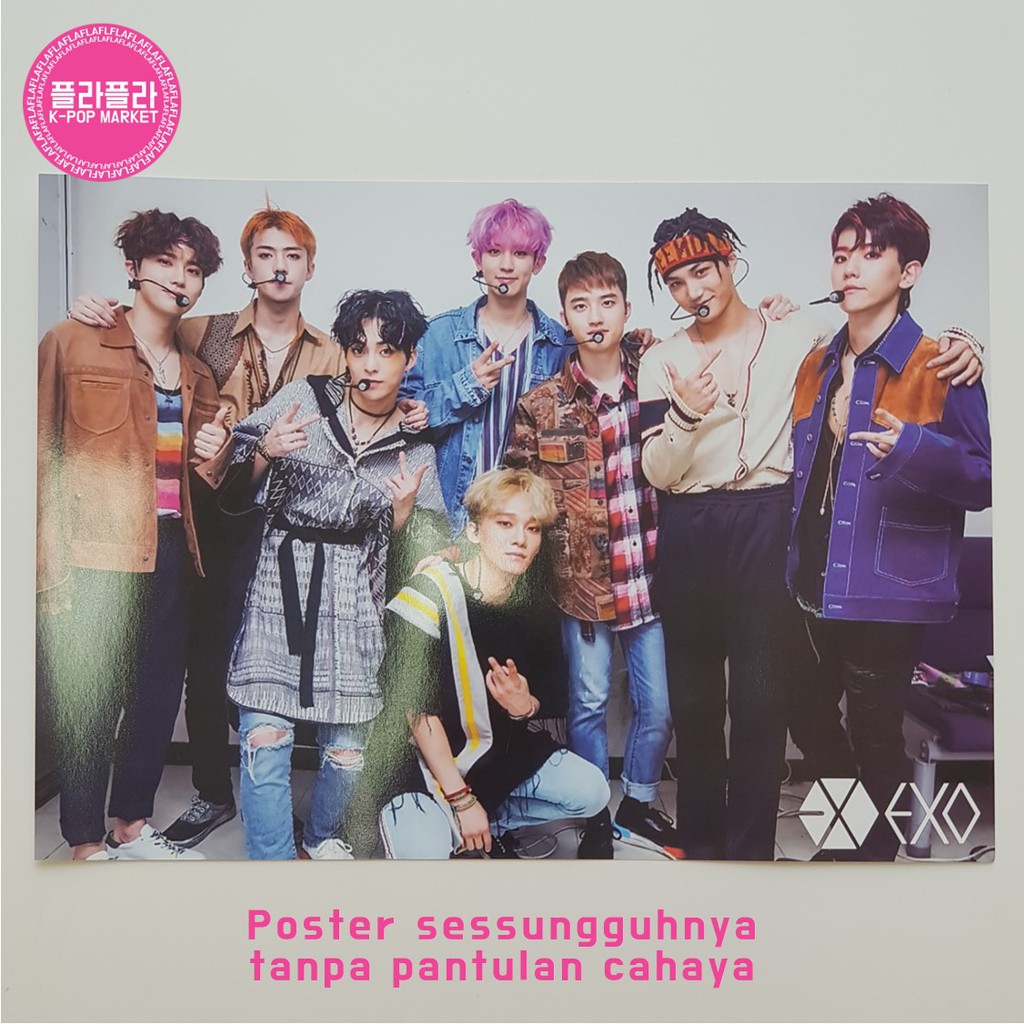 Poster dan Sticker Set K-POP EXO Big Bang Girls Generation Ikon Song Joongki