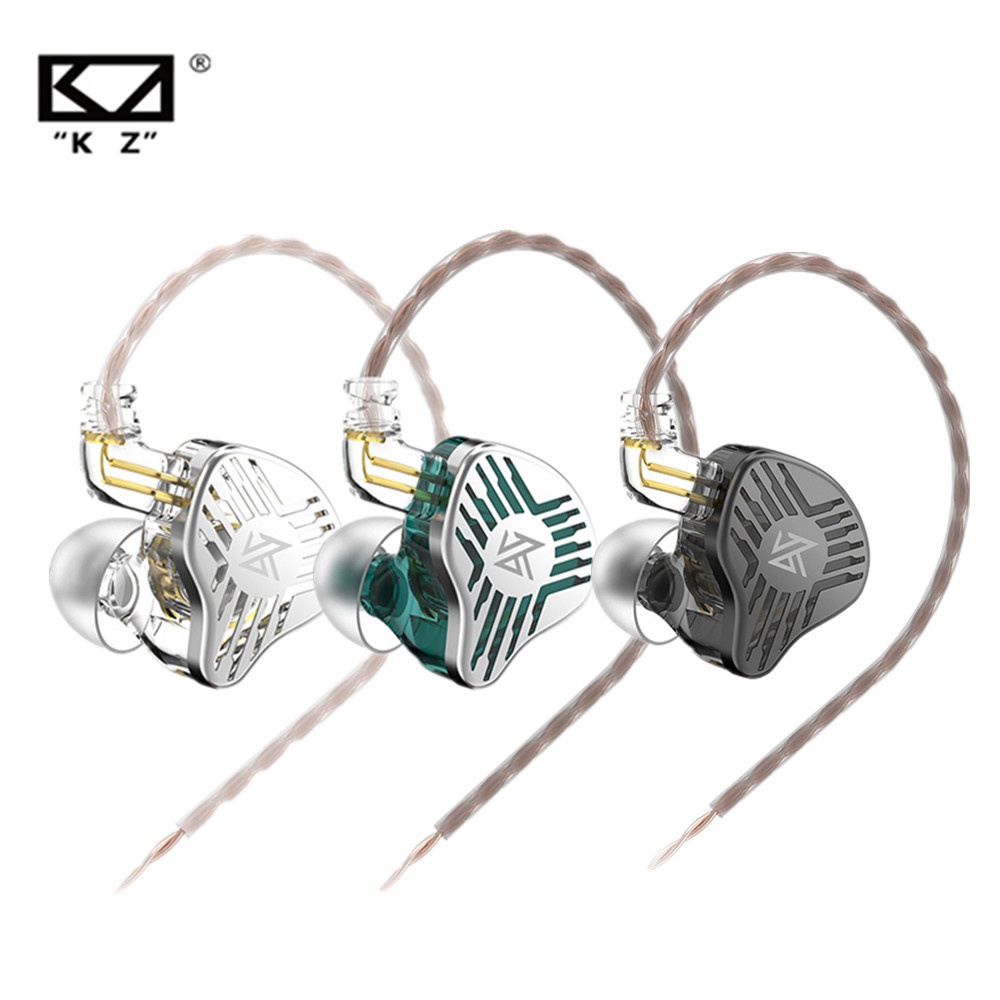 Kz EDS Earphone In Ear Dinamis HIFI DJ Monitor Metal Noise Canceling ZEX ZSN EDC EDX PRO