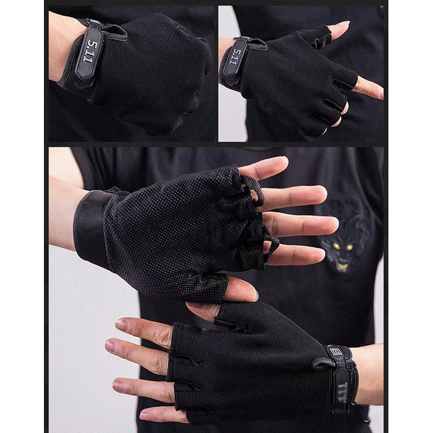 Sarung Tangan Motor dan Sepeda Pelindung Tangan Gloves Half Racing Gloves Simple Sarung Tangan Pria