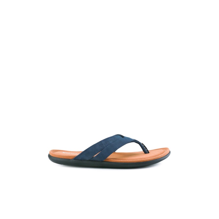 PL19 SANDAL JEPIT PLAYBOY PRIA ORIGINAL CASUAL KULIT BRANDED BIRU NAVY