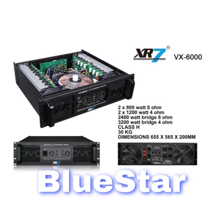 Power XR7 VX 6000 Amplifier Class H Original