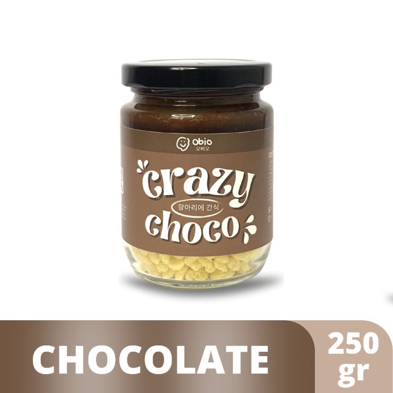 Choco Jar CHOCOLATE by Obio Crunch - Cemilan Rasa Chocolate Rice Crispy Topping Cokelat Leleh