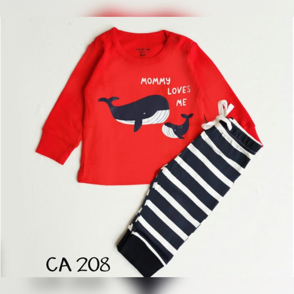 Piyama bayi baju tidur anak carterlove mommy loves me murah
