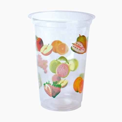 GELAS PLASTIK 16OZ BUAH SABLON PRINTING CUP 16 TEBAL MOTIF JUS JUICE BENING OZ BUBBLE STARINDO ES EC