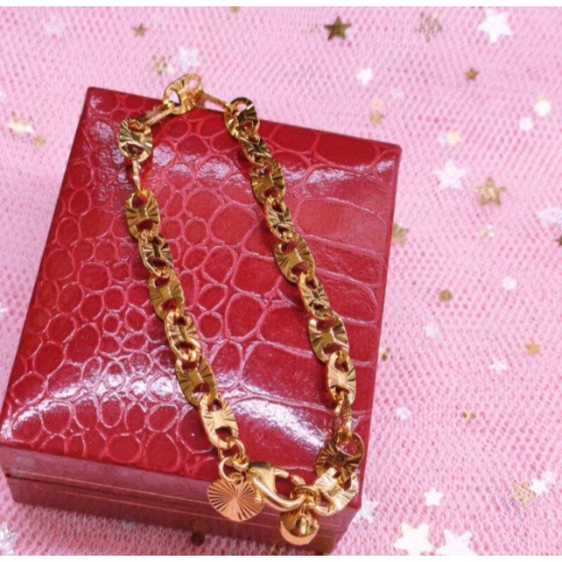 Gelang tangan pecahkopi rosegold fashion wanita bahan Titanium original anti luntur