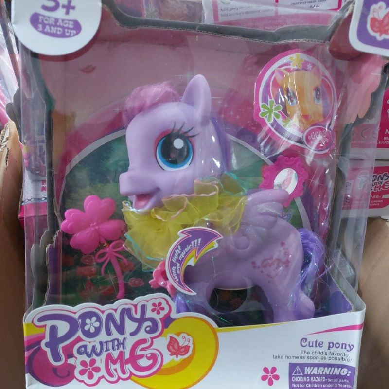 Boneka Figure Kuda Pony Jumbo 21cm Bisa Bunyi Topper Kue Ulang Tahun