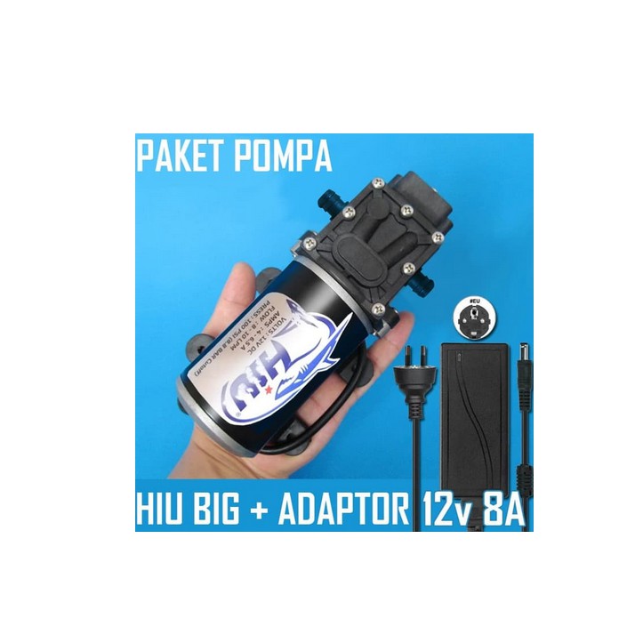 Pompa High preasure Hiu Bigpump 140psi Out cut off dengan Adaptor 8A