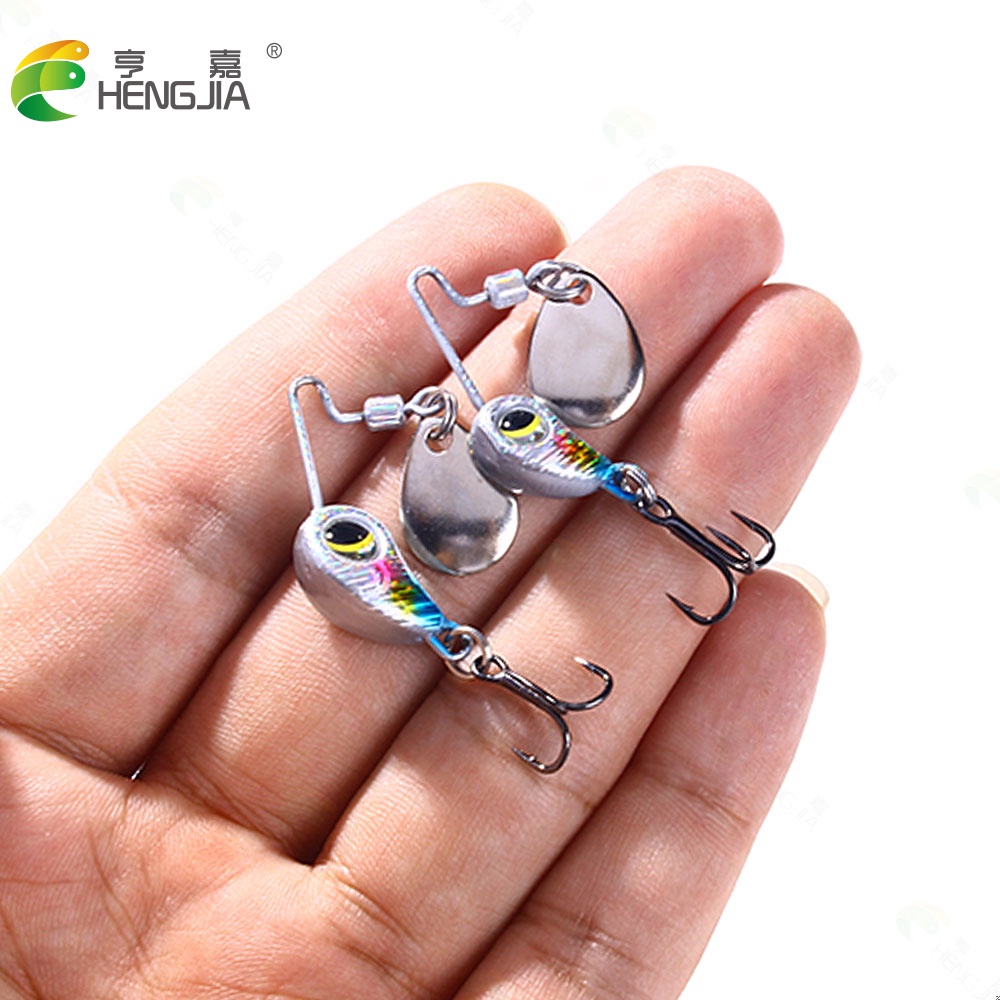 Hengjia 1pc Umpan Pancing Sendok Spinner Vibrasi Metal 4g / 8g