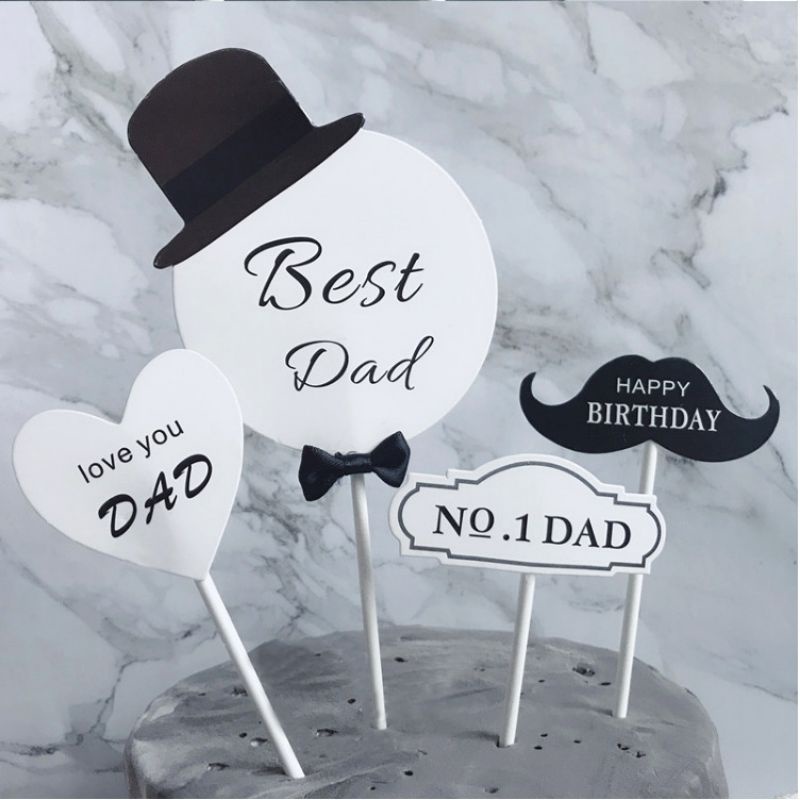 Cake topper dad, cape topper ayah, cake topper ulang tahun