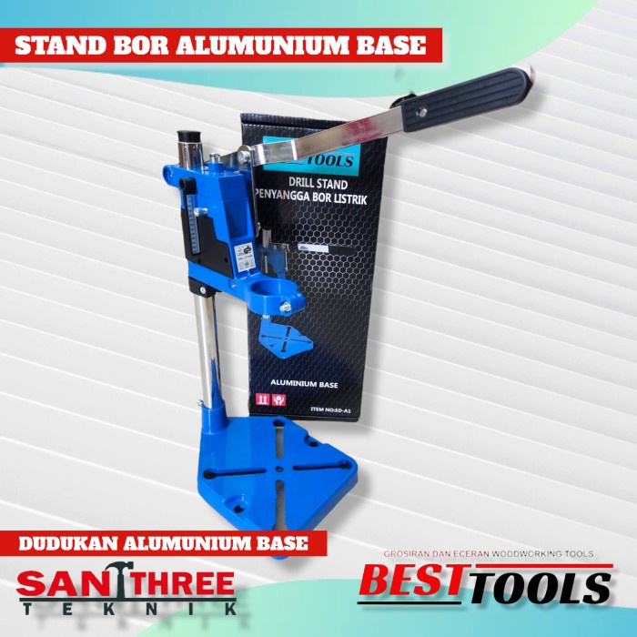 Mesin Bor Dudukan Bor / Drill Stand /Pegangan Dudukan Bor Alumunium