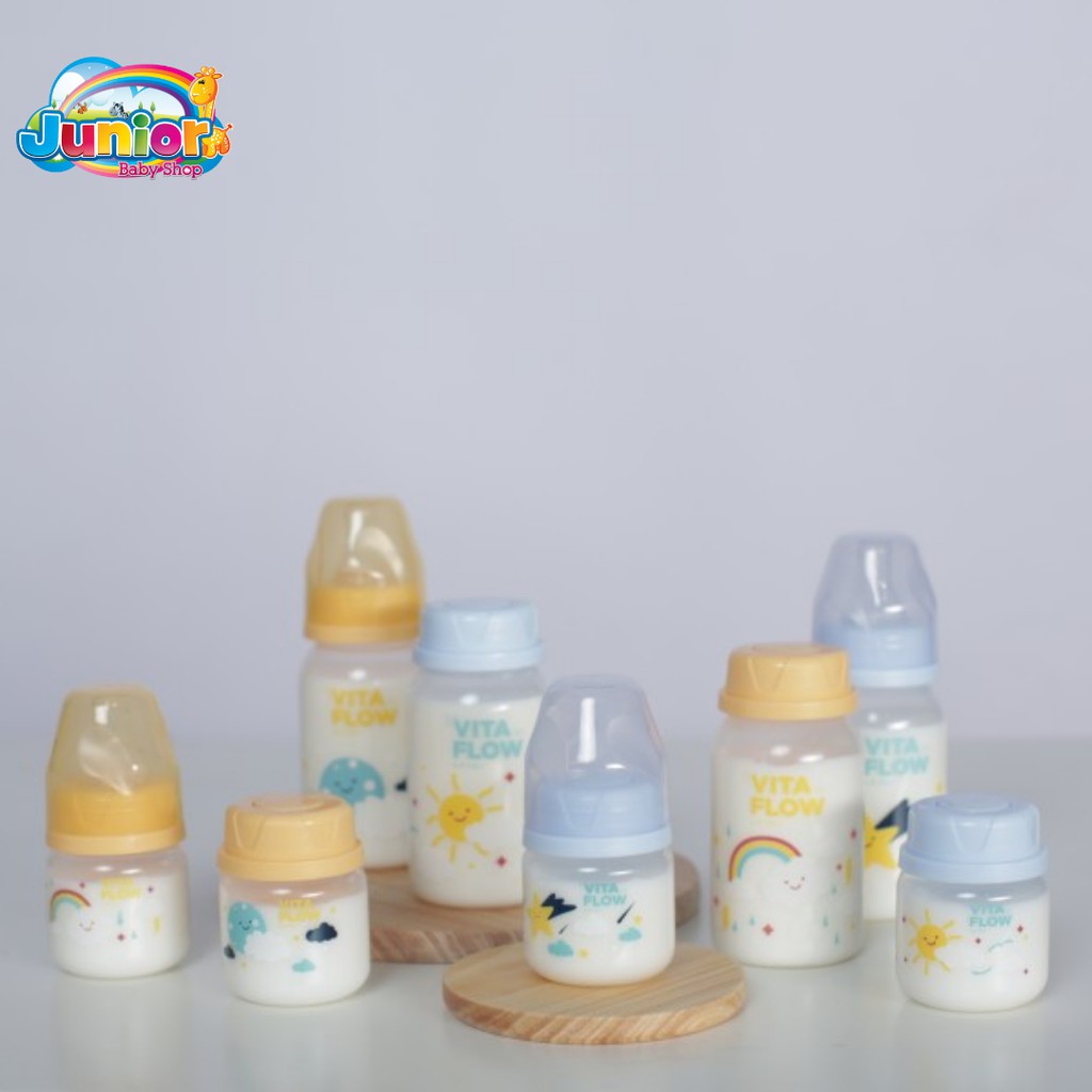 Vitaflow Breastmilk Bottle 140ml Sky Series - Botol Asi