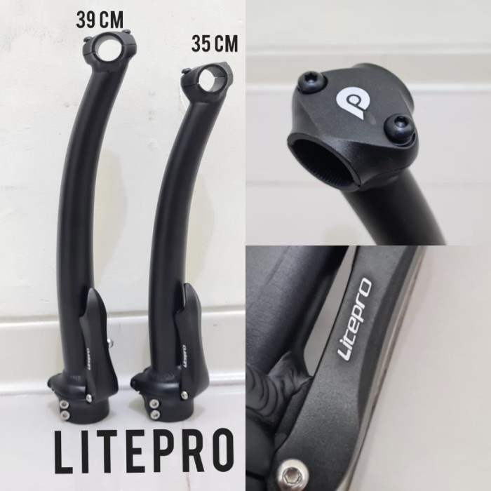 Handlepost LITEPRO model fix lengkung alloy