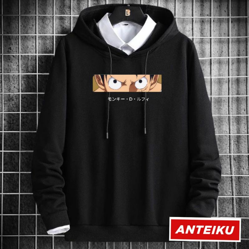 [Promo Sale] Sweater Hoodie Anime One Piece Roronoa Zoro Eye Pria Wanita L-XXL