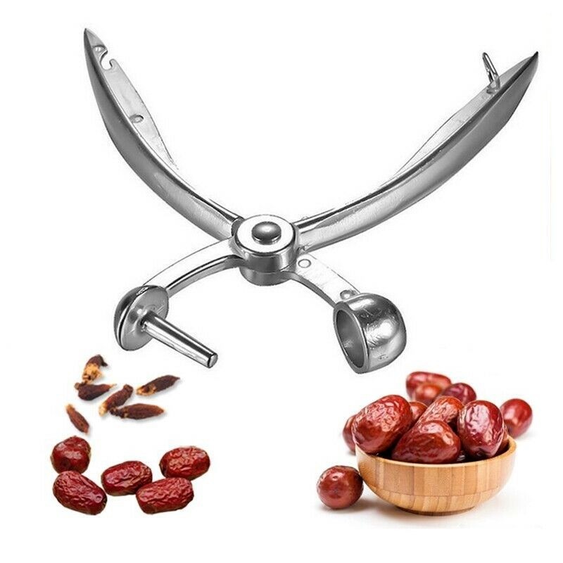 Alat Pembuang Inti Buah Cherry Bahan Aluminum Warna Merah Zaitun Untuk Dapur