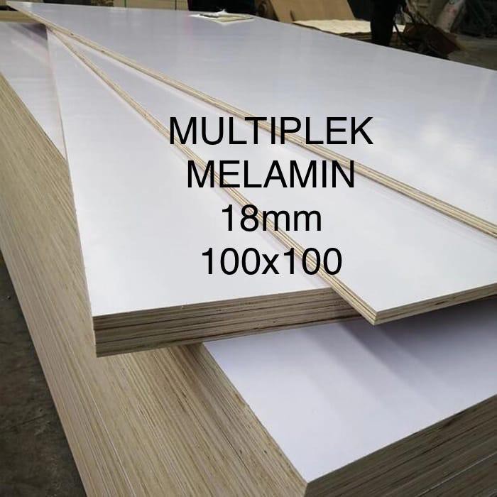 Triplek / Multiplek melamin putih 18mm (100x100)cm, melaminto plywood, white melaminto