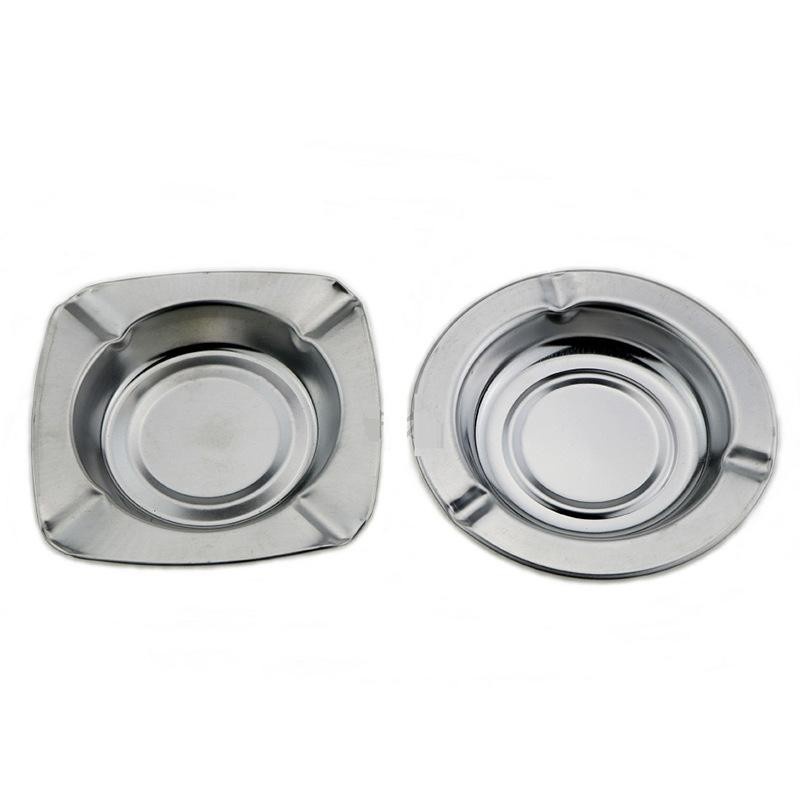 Asbak Stainless Tebal Ashtray Kotak dan Bulat Murah