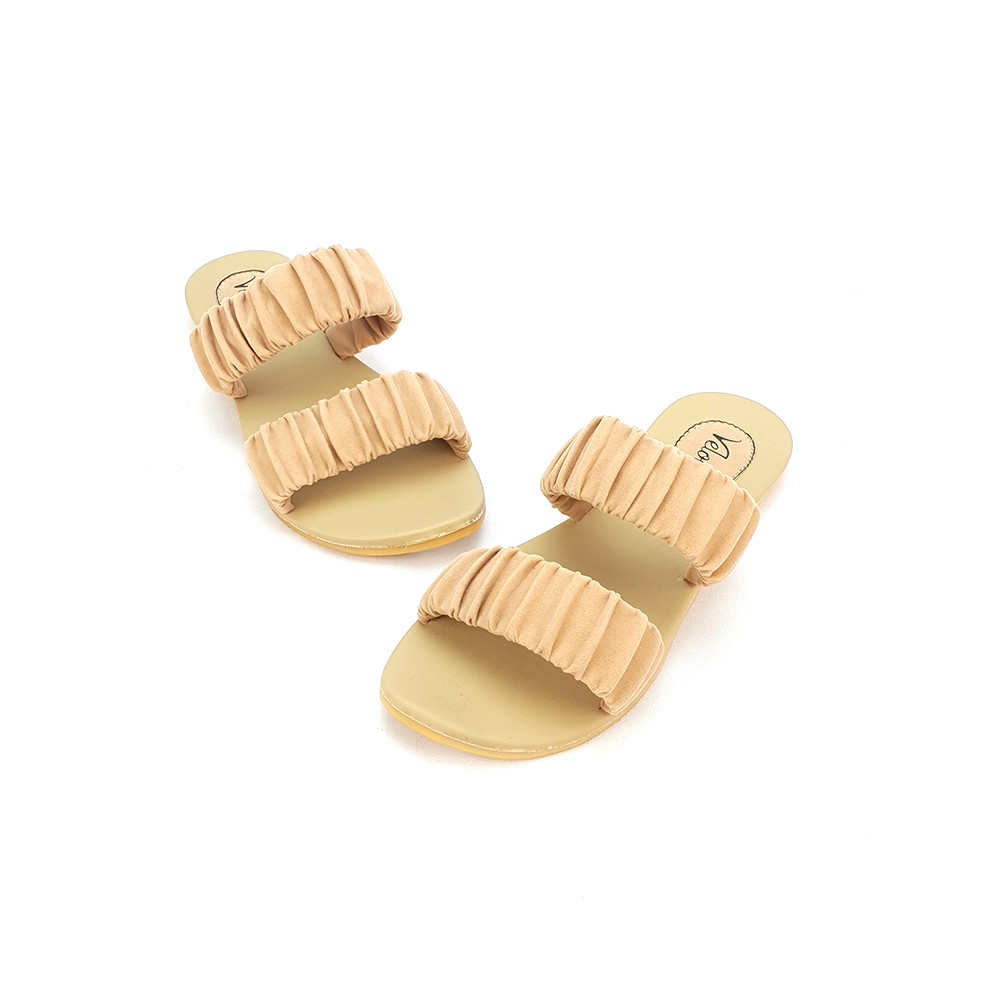 Sandal Kerut Nonslip Wanita Sendal Ruffle Slop Velonesia Emilia Series - Lisa