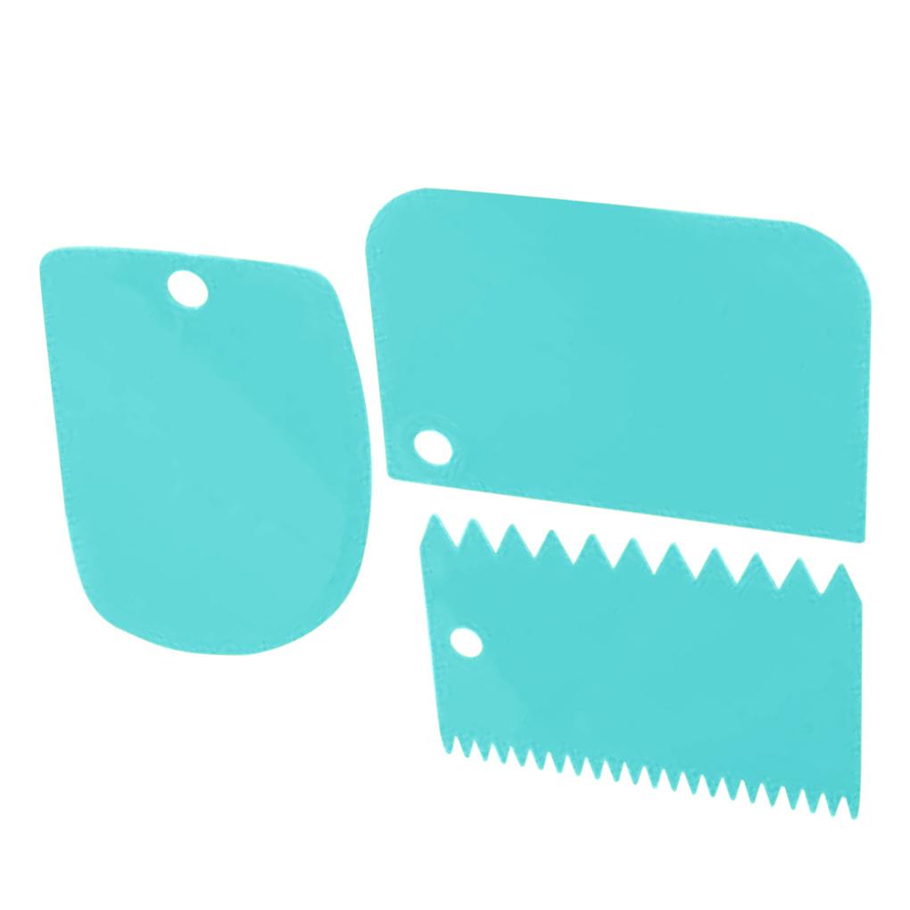 3pcs/lot Scraper Pemotong Kue Slicer Spatula Untuk Kue Krim Scraper Pasty Pemotong Scraper Tepi Tidak Teratur DIY Lebih Halus