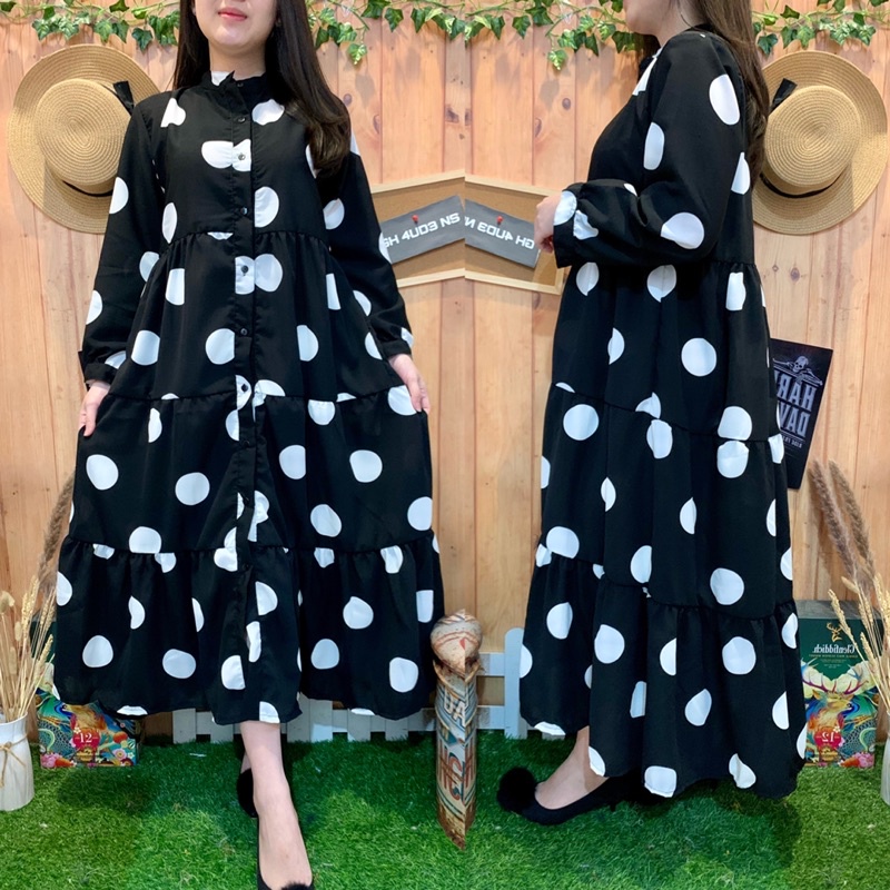 LONG TUNIC DRESS DOTDOT BUSUI BUMIL FRIENDLY 3049