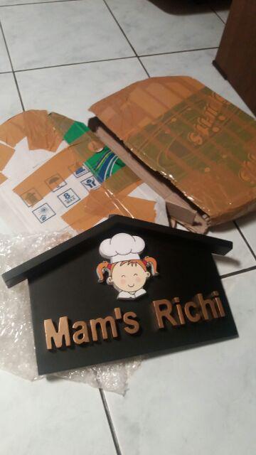 Nomor/nomer/hiasan/tanda/papan/logo Rumah/toko Timbul Kayu Mdf Dengan Tulisan/nama/alamat/pengenal