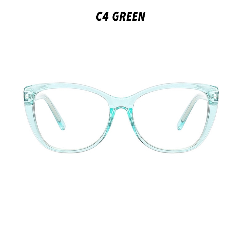 (YUZHU) Bayar di Tempat High Quality Square mata kucing kacamatawanita TR90 Fleksibel Frame Eyeglasses