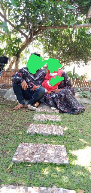 Batik Couple Keluarga Sania Ruffle Ori Ndoro Jowi Dnt