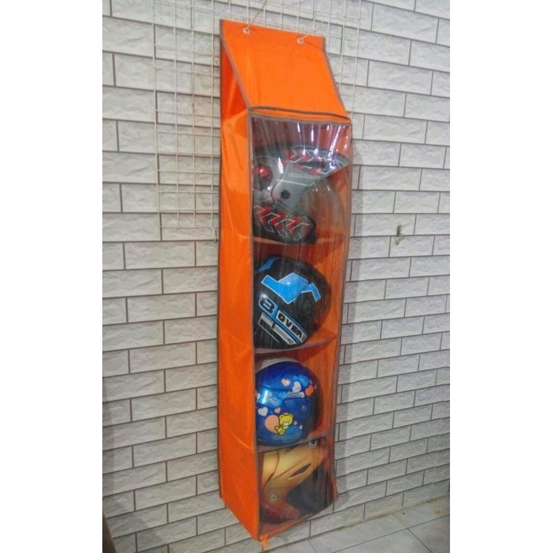 RAK HELM 4 TINGKAT ALAS FULL TRIPLEK PLASTIK TEBAL