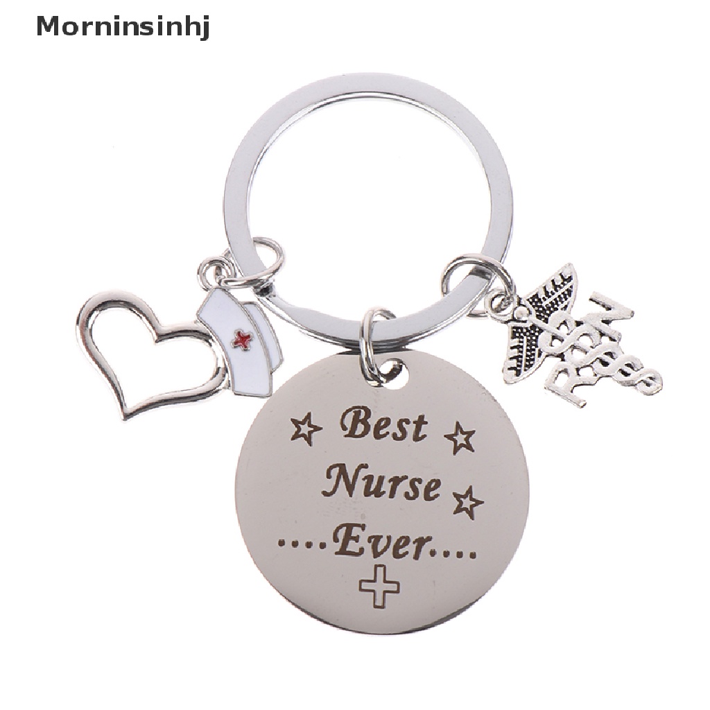 Mornin 1Pc Gantungan Kunci Hari Perawat Nurse Week Doctor Gift Pendant Keyring Best Nurse Ever id