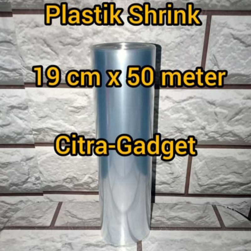 Plastik Shrink / plastik segel 19cm x 25meter