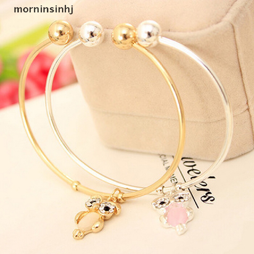 Mor-wood Gelang Tangan Terbuka Bahan Kayu Warna Emas / Silver Untuk Wanita