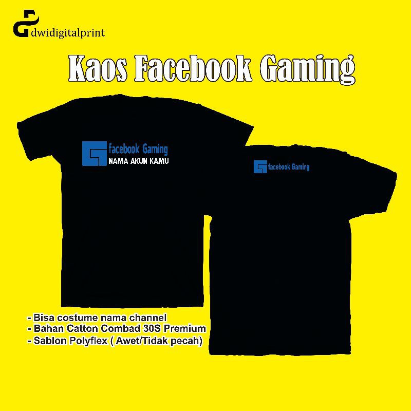 Kaos Baju Game Facebook Gaming/ Kaos Facebook gaming costume