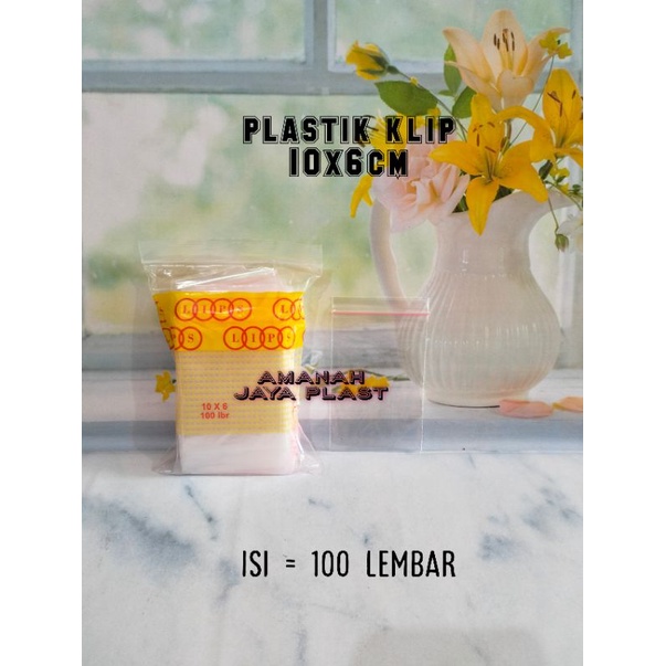 TERSEDIA HARAG GROSIR (100lembar) Plastik Klip 10x6cm zipper / Plastik Klip Obat 10x6cm