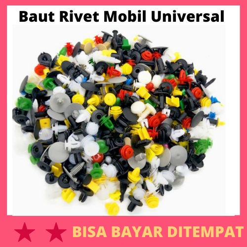 Baut Rivet Mobil Universal 160 PCS/ Paku Baut Baud Rivet Ripet Clip Murklip Klip Kancing Fender Velg