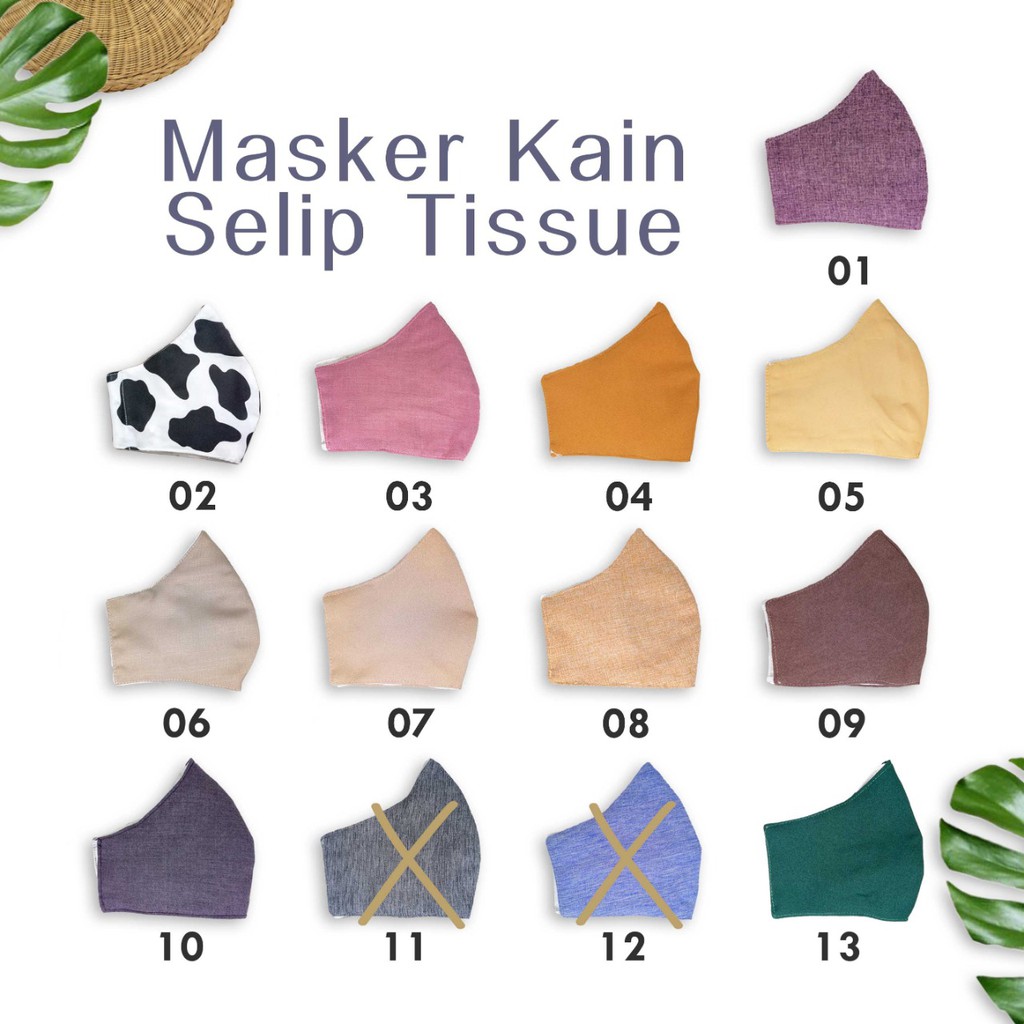 Masker Non Medis Selip Tisue 2 Ply Bahan Premium Earloop Dewasa