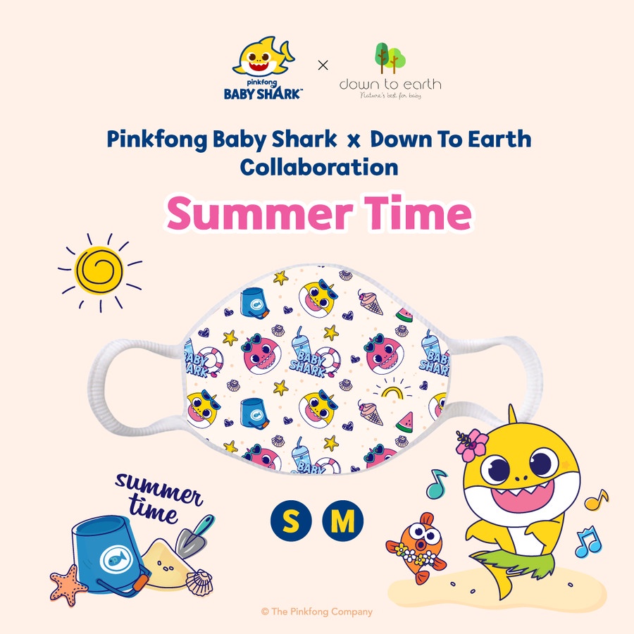 DOWN TO EARTH PINKFRONG BABY SHARK KIDS MASK