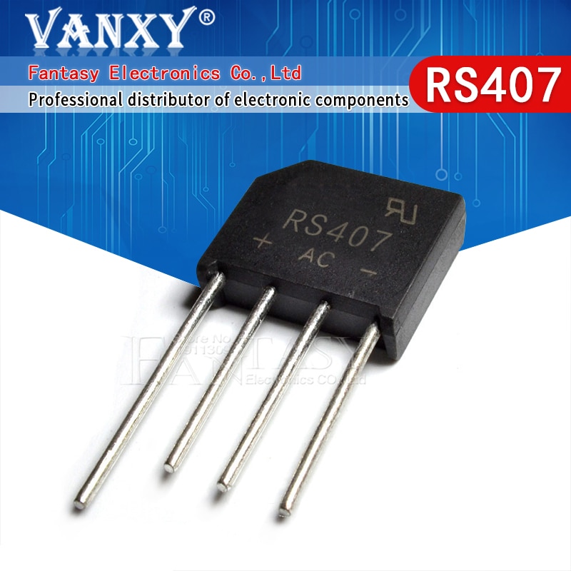 (Ready Stock) 5PCS RS407 DIP ZIP-4 Bridge Rectifier 4A 700V