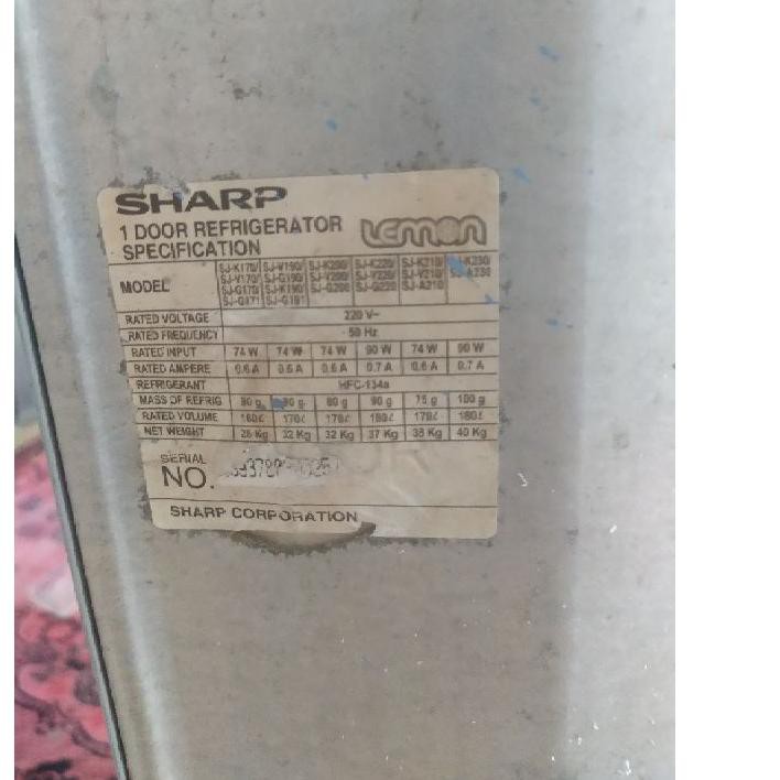 [Original] Rak kulkas SHARP 1 pintu model lemon(loves) bisa COD