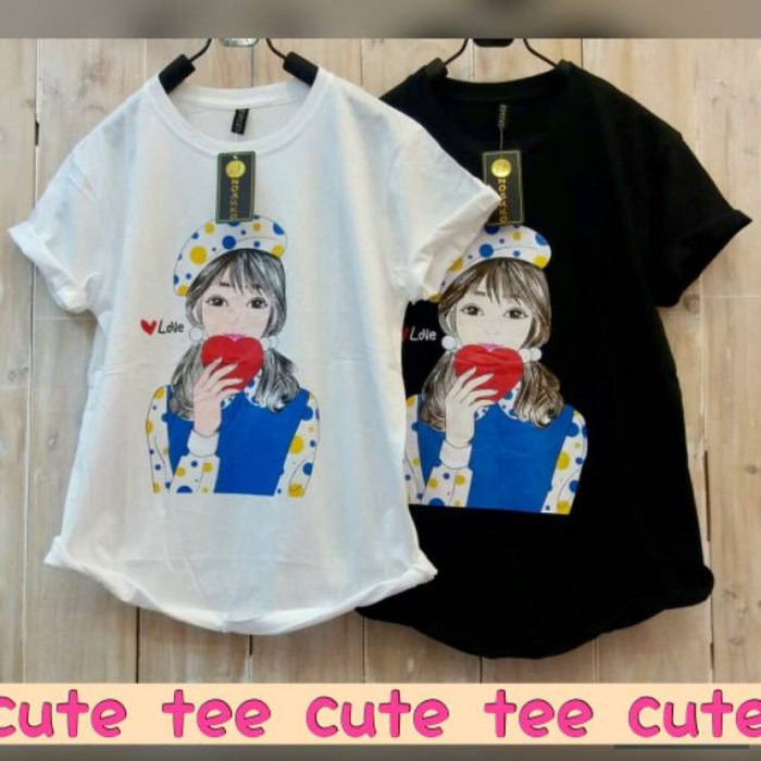 grosir fashion jakarta - baju atasan kaos wanita CEWEK TOPI - kon -