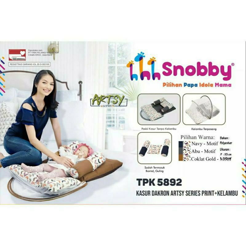 ☘️Bebikita☘️ Kasur Bayi / SNOBBY KASUR DAKRON ARTSY SERIES PRINT+KELAMBU/TPK 5892 KASUR SNOBBY
