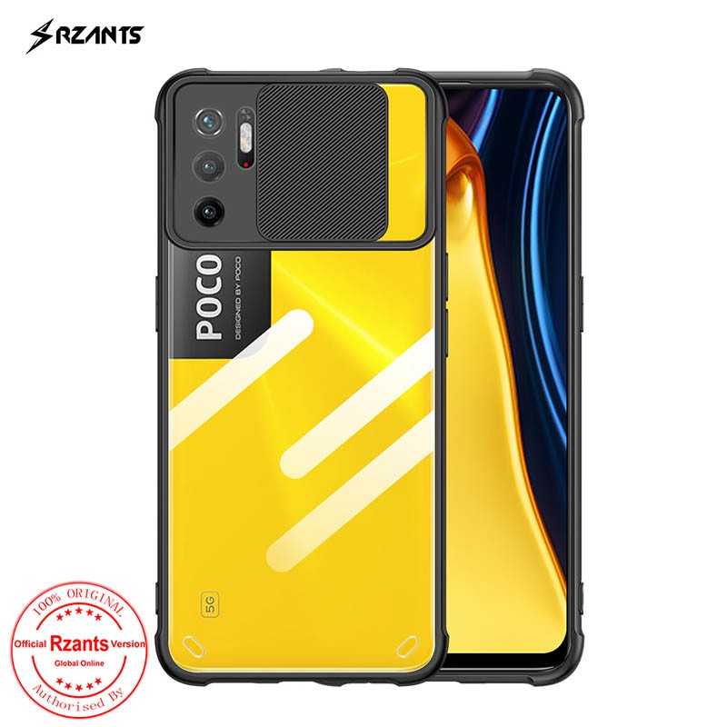 Rzants Beetle Lens Case Xiaomi Poco M3 Pro 5G - Redmi Note 10 5G - Camshield Clear Ori Hybrid Fit