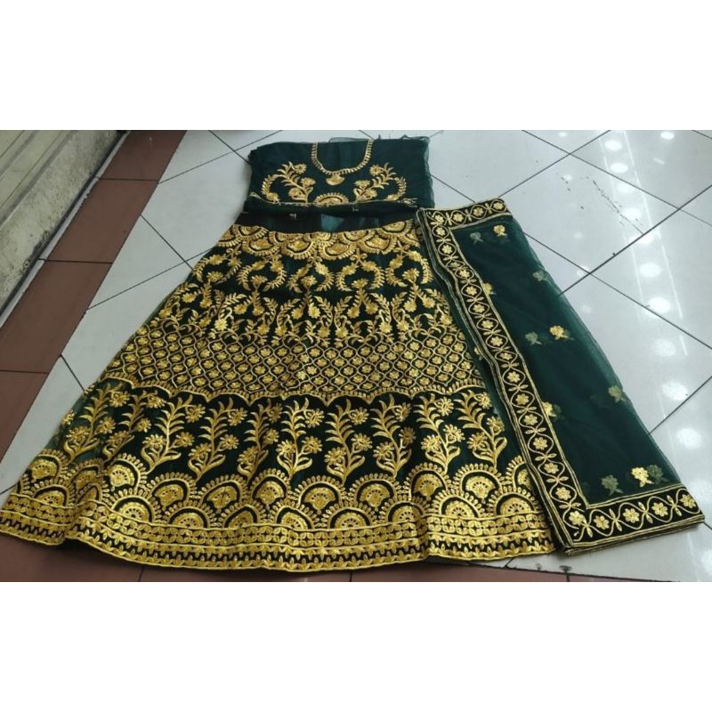 Lehenga India mewah full bordirr/Accoris Inda/baju India/perangkapan manten ala india