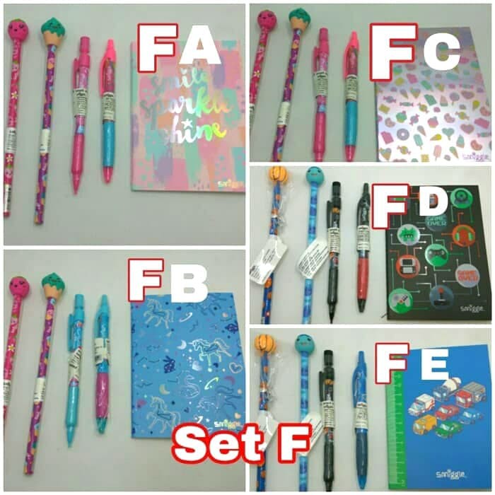 

TERLARIS / READY Smiggle Paket Alat Tulis Original / Smiggle Set Stationary of 6