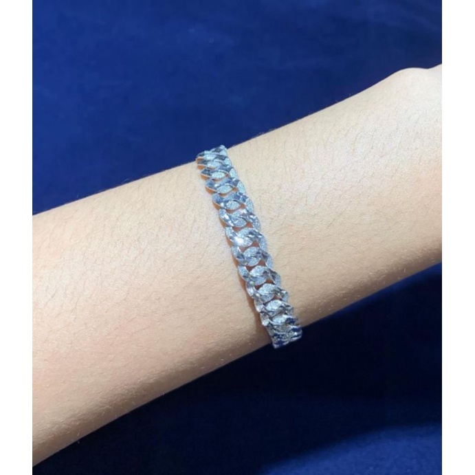 Xuping gelang wanita motif sisik naga slim silver 17cm GT74 LE