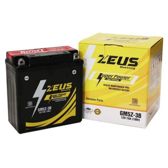 Aki Motor Yamaha Jupiter Z Burhan GM5Z-3B Zeus Aki Kering MF Kualitas Baik