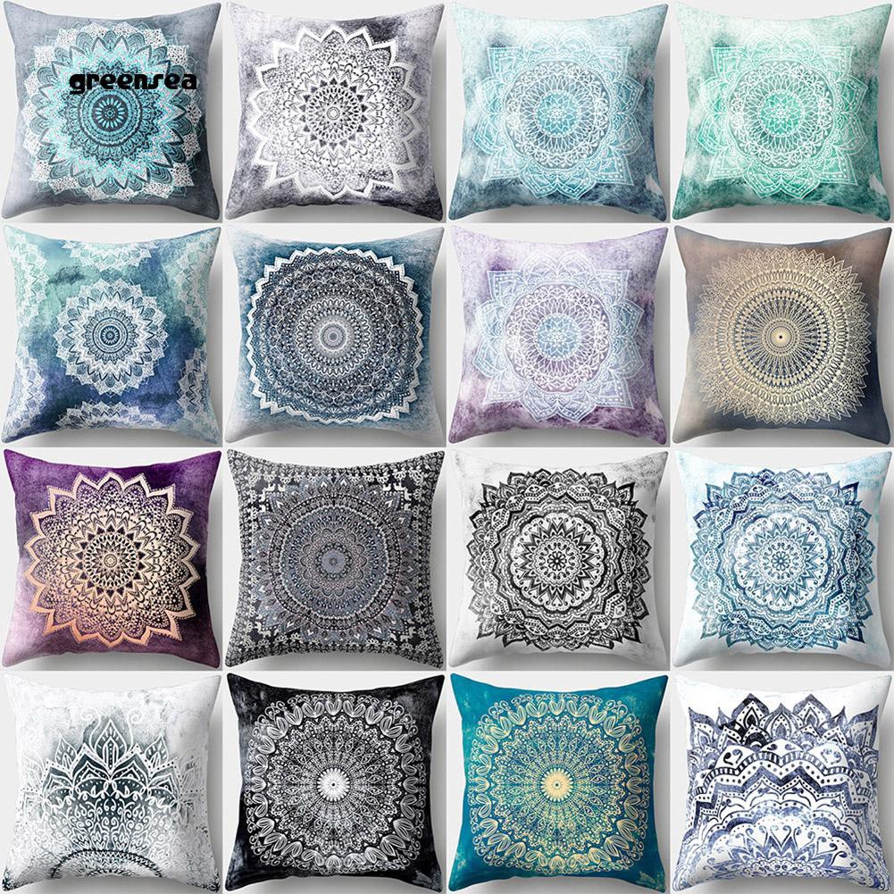 Greensea Fashion Pattern Print Pillow Case Home Decoration Bed