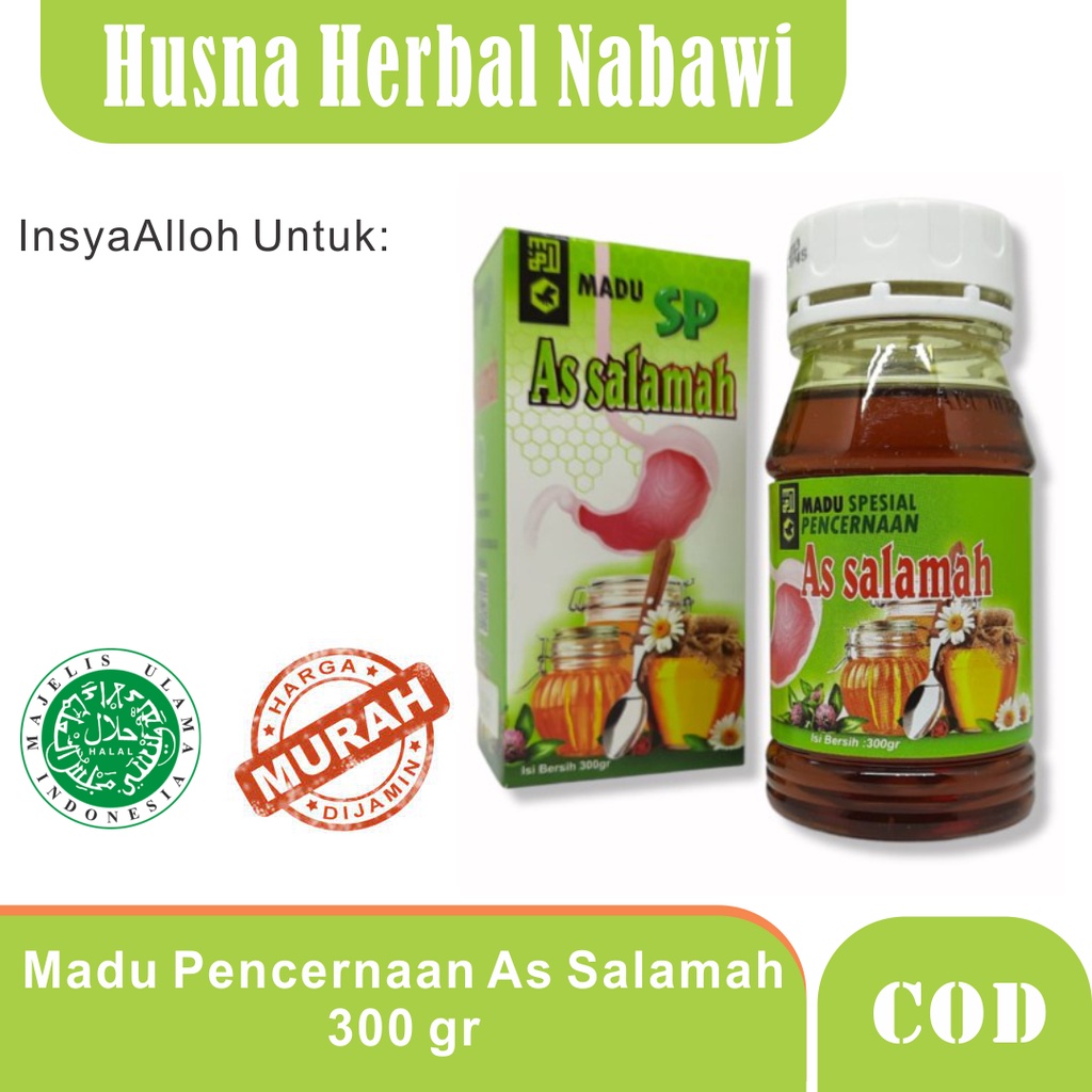 

PROMO PROMO Obat Madu Herbal Spesial Untuk Pencernaan AS SALAMAH 350 gr Atasi Maag Asam Lambung Liver Radang Usus Bisa COD Bayar Di Tempat - Husna Herbal Nabawi